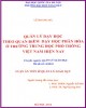 Luận án Tiến sĩ Quản lý giáo dục: Quản lý dạy học theo quan điểm dạy học phân hóa ở trường Trung học phổ thông Việt Nam hiện nay