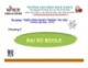 Bài giảng Toán ứng dụng trong Tin học: Chương 5 - Đại Số Boole