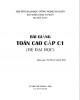Bài giảng Toán cao cấp C1 (Hệ đại học): Phần 2 - TS. Trần Ngọc Hội