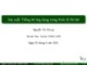 Bài giảng Xác suất thống kê và ứng dụng trong kinh tế xã hội: Chương 5.1 - Nguyễn Thị Nhung