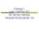 Bài giảng Thanh toán quốc tế - Chương 7: Các chứng từ sử dụng trong thanh toán quốc tế