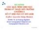Bài giảng Các quá trình sinh học trong kỹ thuật môi trường - Chương 6: Xử lý sinh học kỵ khí UASB
