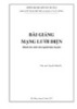 Bài giảng Mạng lưới điện - Nguyễn Mạnh Hà