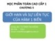 Bài giảng Toán cao cấp 1: Chương 5 - TS. Trịnh Thị Hường