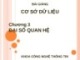 Bài giảng Cơ sở dữ liệu: Chương 3 - ThS. Nguyễn Thị Uyên Nhi