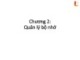 Bài giảng Kỹ thuật lập trình - Chương 2: Quản lý bộ nhớ (Trường Đại học Bách khoa Hà Nội)