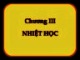 Bài giảng Vật lý đại cương - Chương 3: Nhiệt học